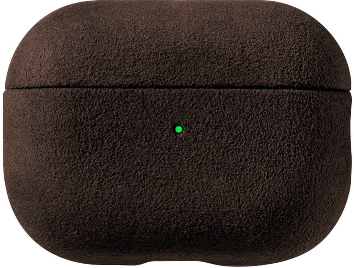 Alcanluxury Alcantara hoes geschikt voor AirPods Pro (3e generatie) - Chocolate Brown