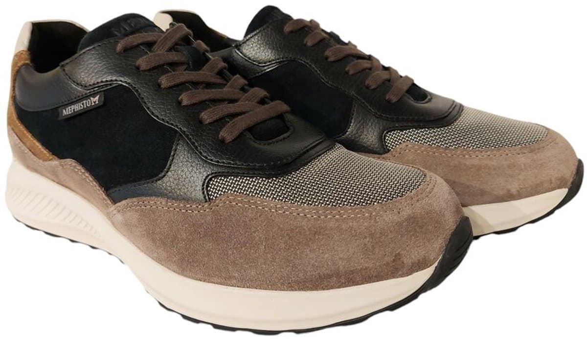 Mephisto Sneaker Driss Warm Grey Blauw Taupe Combi