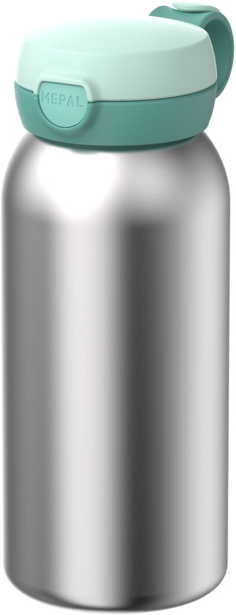 Mepal RVS drinkfles met flipdop Campus - 600 ml - Waterfles RVS - Lekdicht - Hygiënische deksel - Cool mint