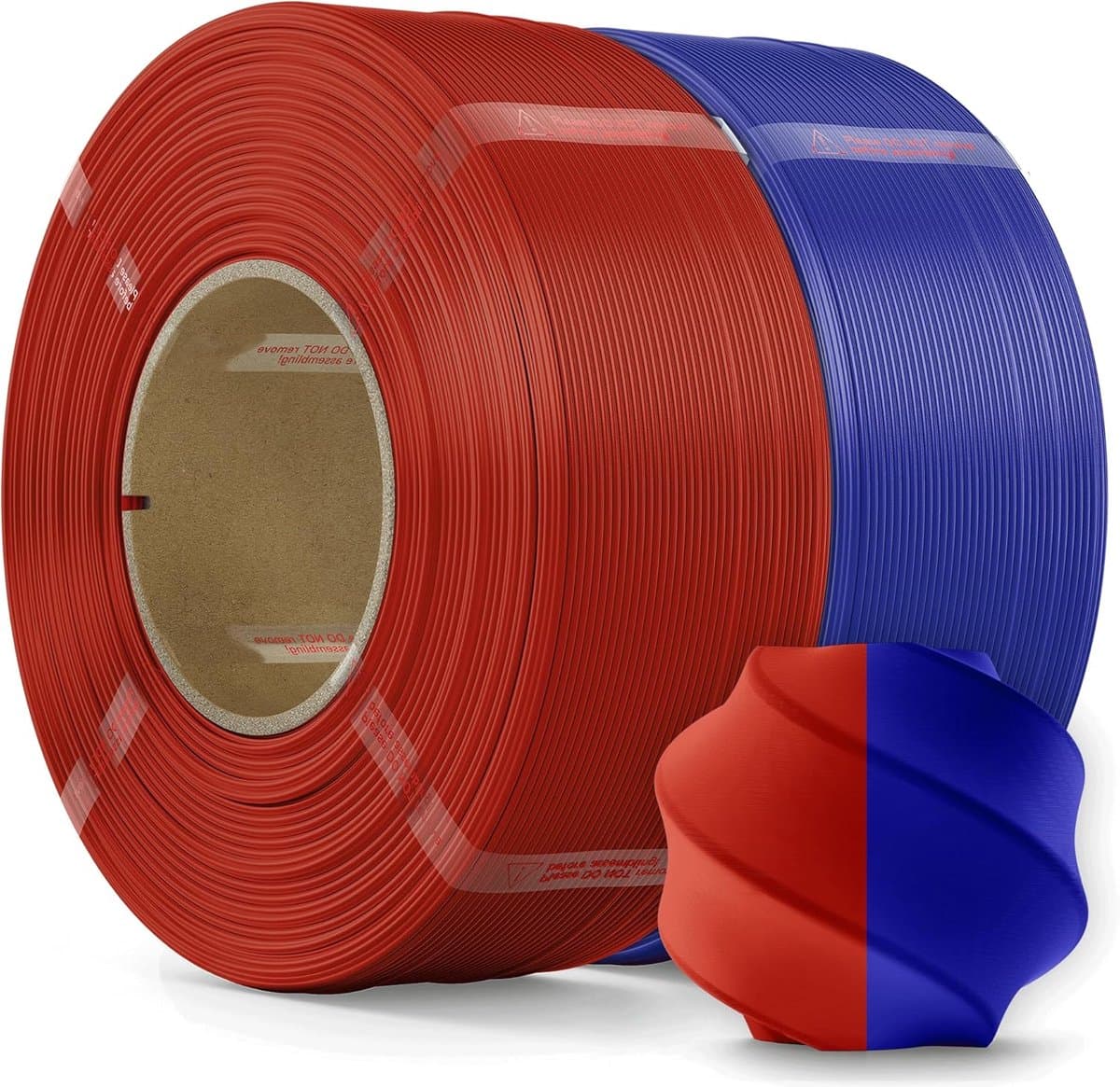 3D Printer Filament - PLA Navulspoel - Precisie Printen - Hoge Maatnauwkeurigheid - 2kg Spoel - Rood en Donkerblauw