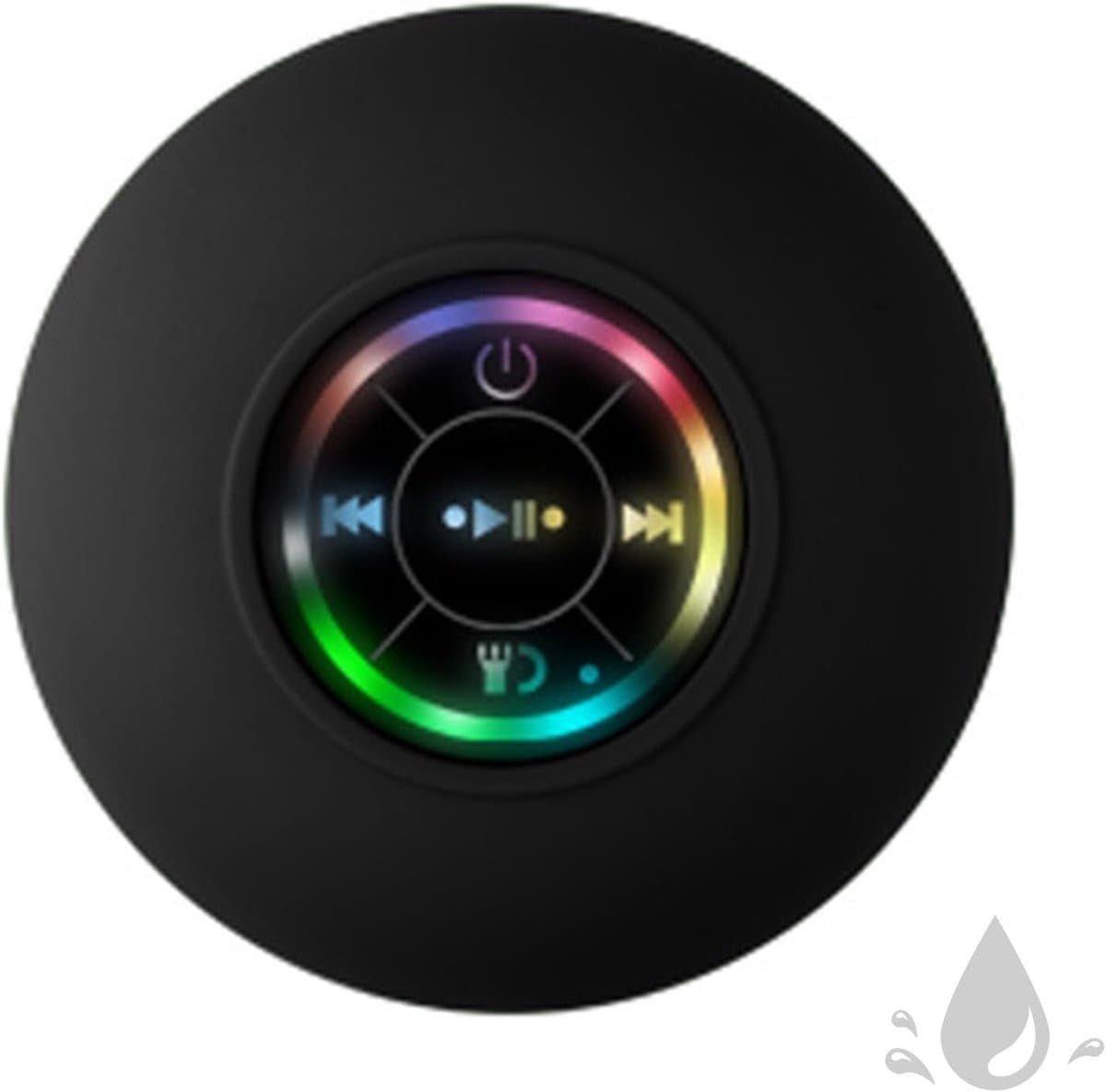 Draadloze IPX4 Waterdichte Douche Speaker met Kleurrijke Flash Licht voor Reizen en Buitenactiviteiten