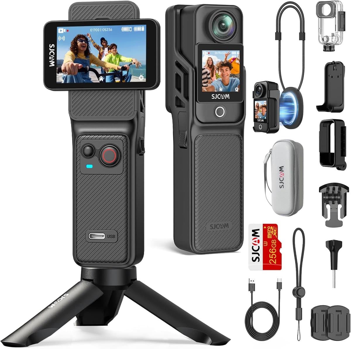 Actie Camera - Vlog Camera - Avontuur Vastleggen - 6-assige Stabilisatie - 4K Resolutie - Zwart