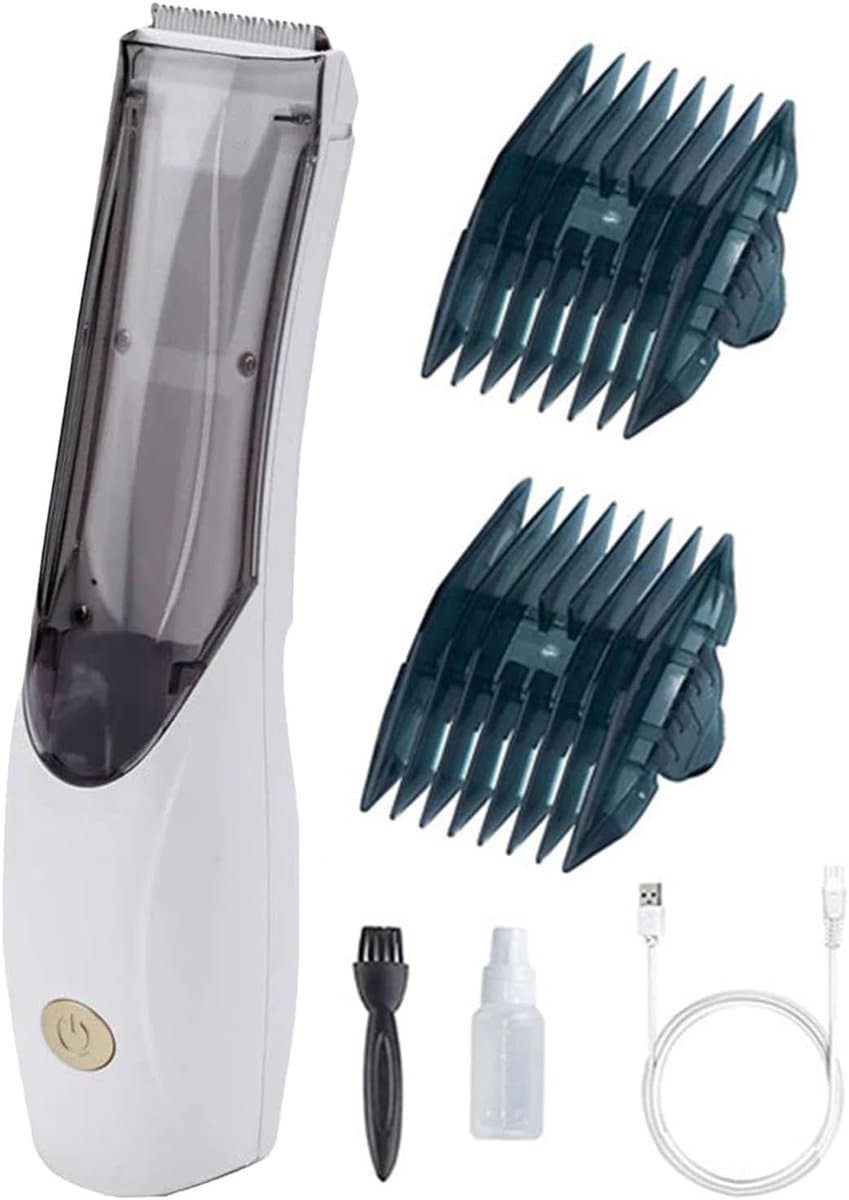 Hondentrimmer Stofzuiger - Katten trimmer - Dieren vachtverzorging - Stille werking - 17 x 4 cm - Wit