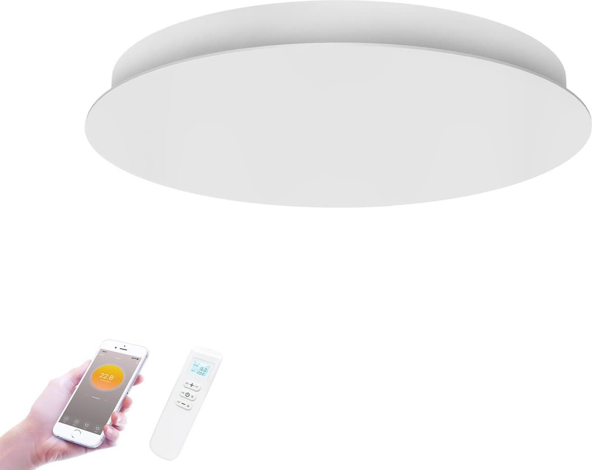 Quality Heating - ThermoAura WiFi Verwarming 750W Rond Ø55,4 cm - Slimme Verwarming met Wifi-functionaliteit