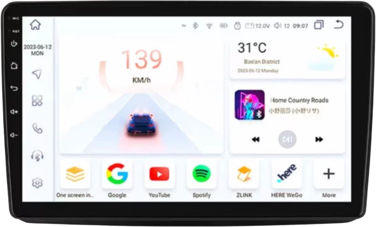 Autoradio met bluetooth - Carplay - Voor Fiat Panda (2003-2012) - Geschikt voor Apple en Android - Stereo - Navigatie - Navigatiesysteem auto - 4GB 32GB