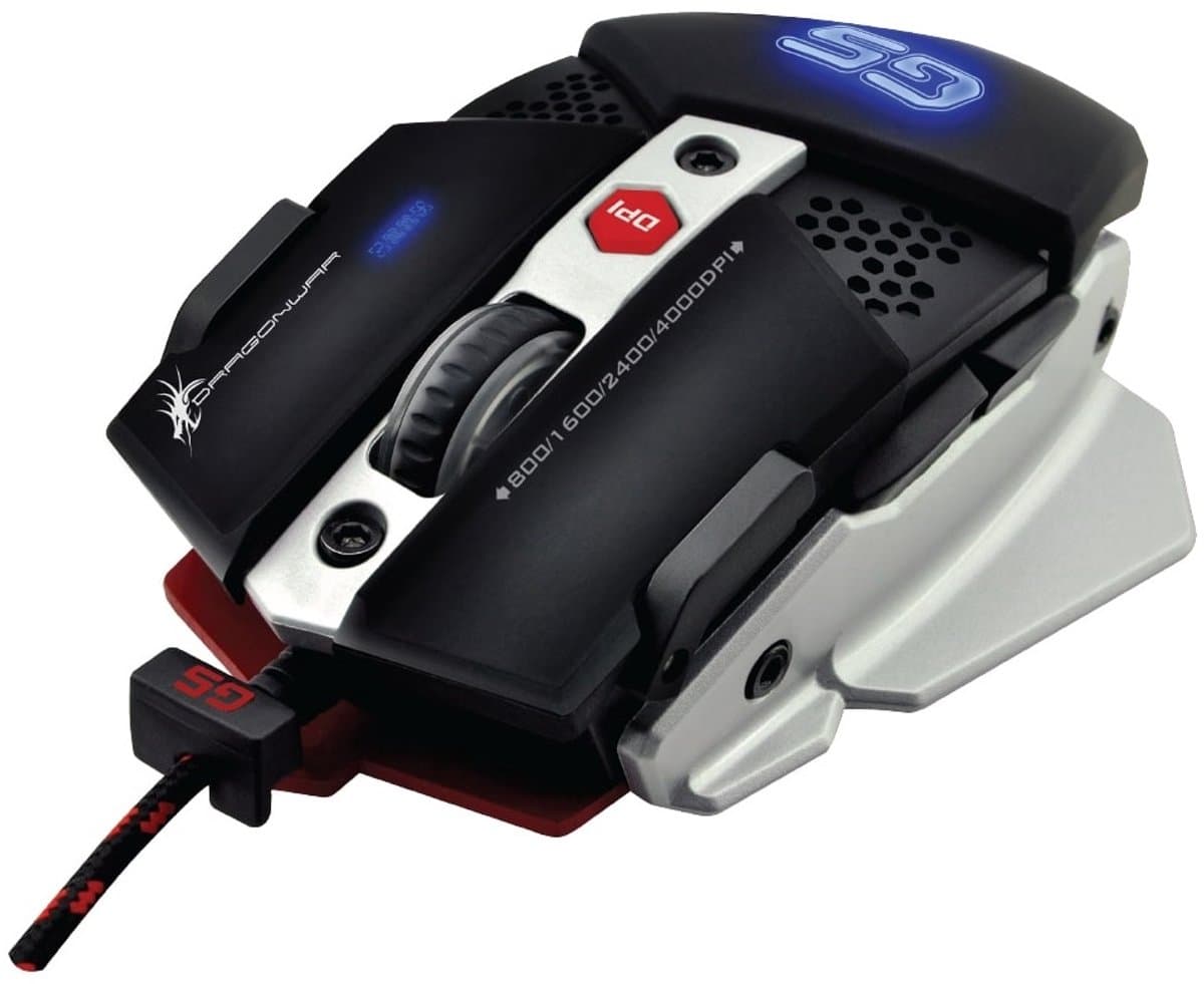 Dragon War G5 WARLORD - Gaming muis - USB Type-A - Optisch - 10000 DPI - Rechtshandig