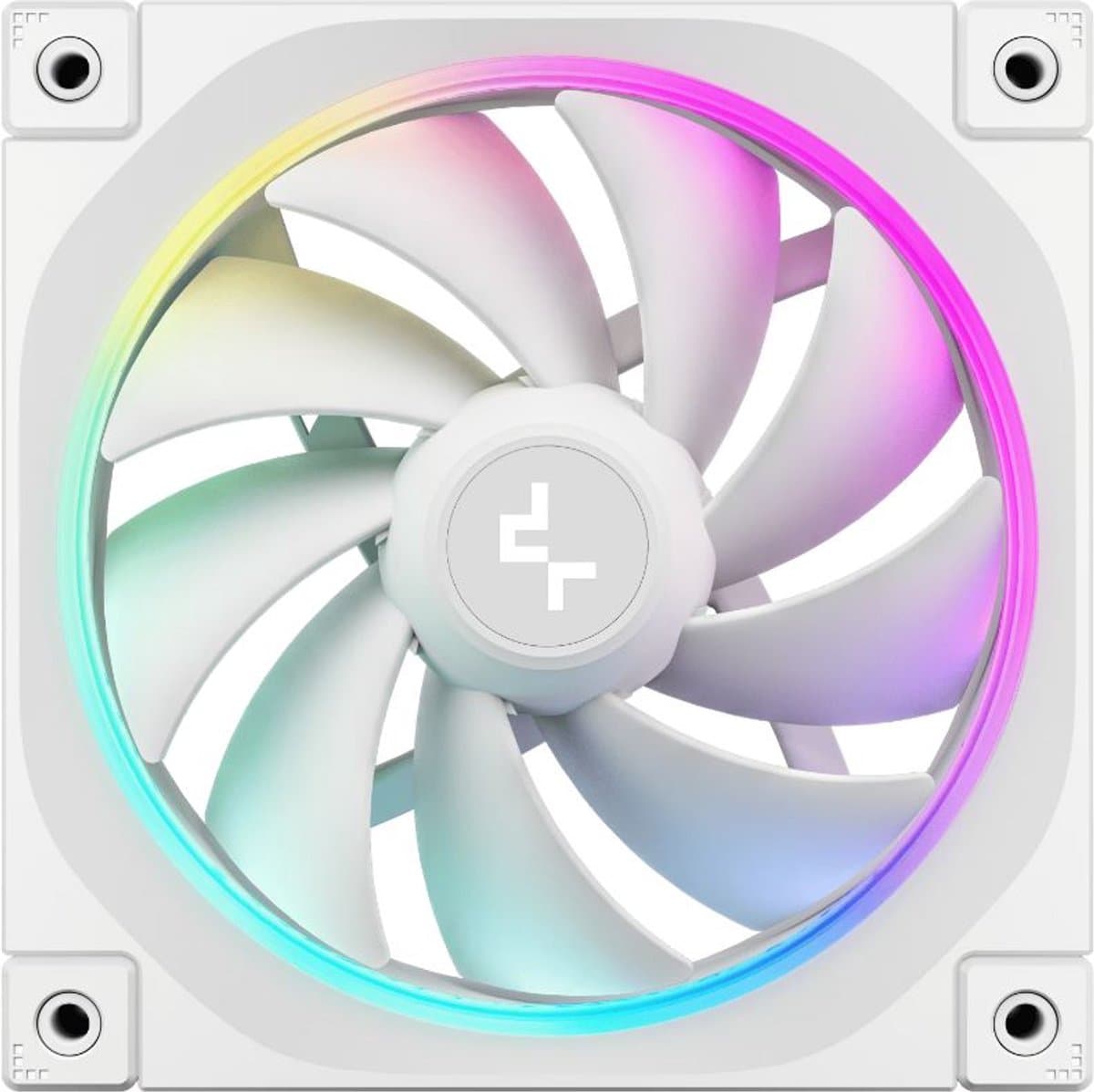 DeepCool FL12-3 IN 1 White - Ventilatorhuis - 3-pack - 120mm - 55 cfm - 500 - 2150 rpm - 32 dBA - FDB Fan - ARGB - 4-pin PWM - wit