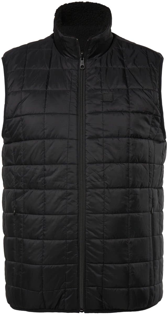 JAY-PI - Heren - Omkeerbare bodywarmer outdoor nylon/teddy - Zwart - Maat 4XL