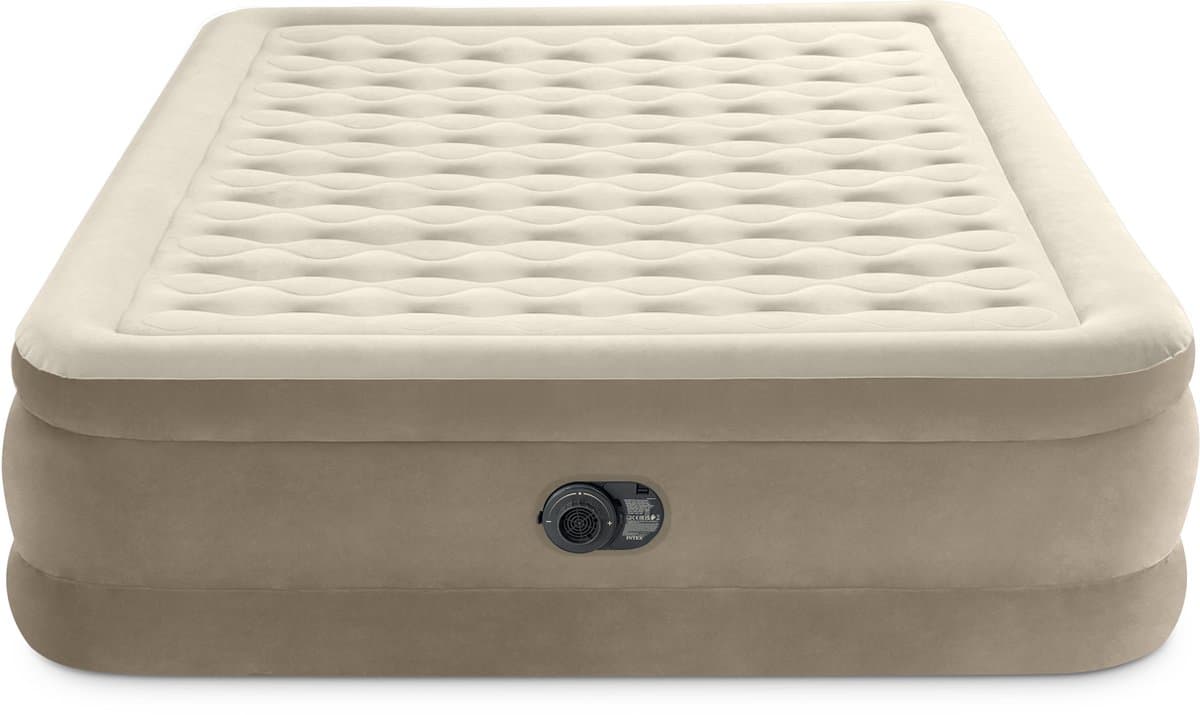 Intex Ultra plush luchtbed queen - 152 x 203 x 46 cm, beige