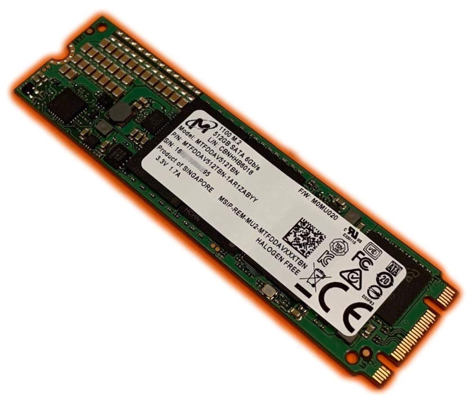 Micron 1100 SSD 512GB M.2 2280 SATA III 6Gb/s – MTFDDAV512TBN OEM Solid State Drive