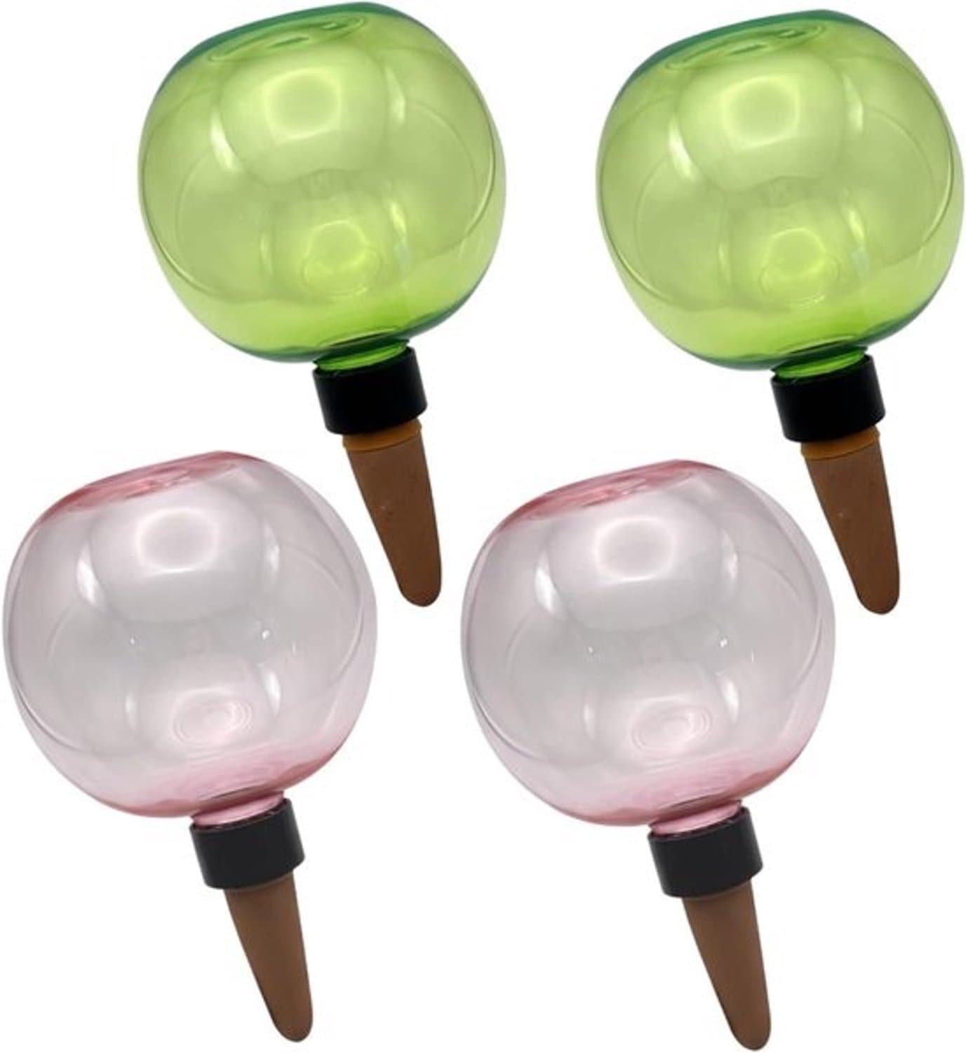 Zelfwatergevende globes - Plantbewatering - Planten verzorgen - Antiverstoppingsontwerp - 4 stuks 500ml - Groen
