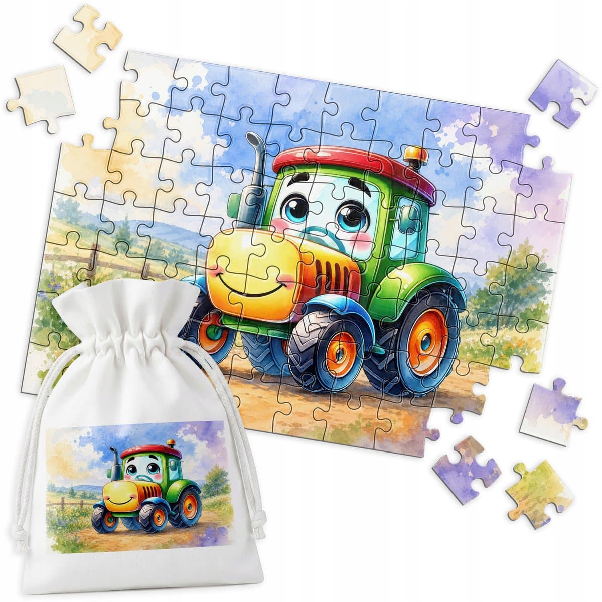 Houten Puzzel Boerderij Tractor - 70 Stukjes