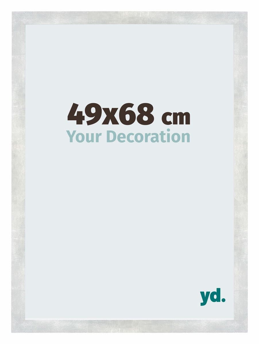 Your Decoration - Fotolijst 49x68 cm - MDF - Zilver Glanzend Vintage - Mura