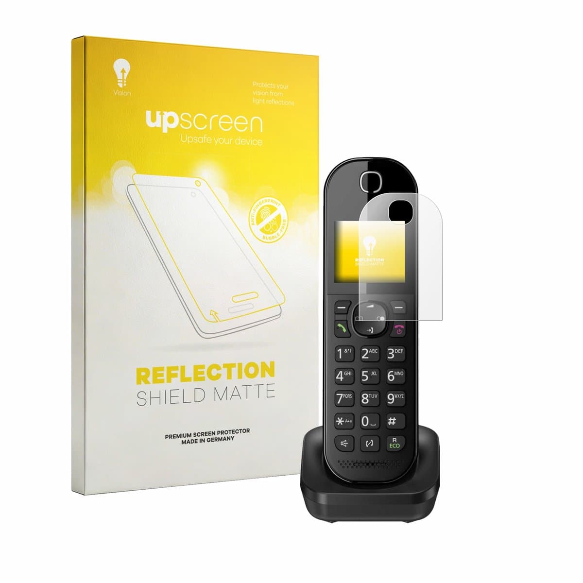 upscreen - Screenprotector voor Panasonic KX-TGC463 - Folie Beschermfolie anti glare matte