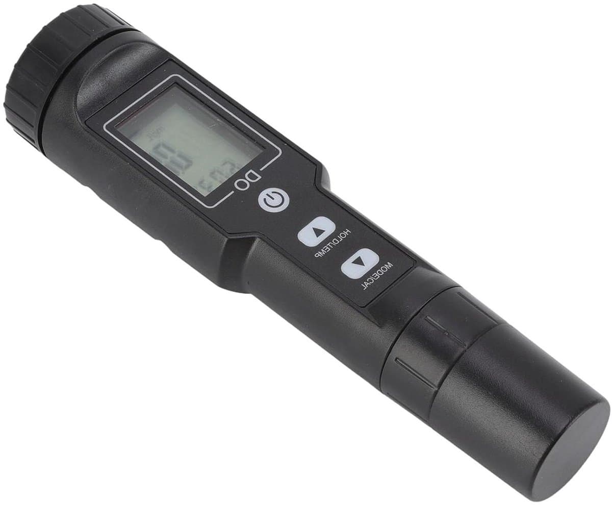 Zuurstofmeter - DO-meter Waterkwaliteitsmeter - Aquarium Onderhoud - Automatische Temperatuurcompensatie - 0-30.0 mg/l - Grijs