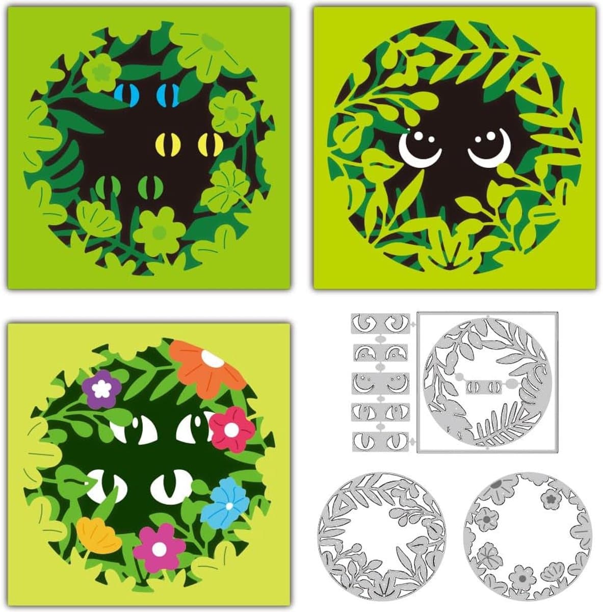 Stansvormen Bloem en Blad - Kaarten Maken - Hobby Ambachten - Koolstofstaal Materiaal - 3 Sets - Zilver
