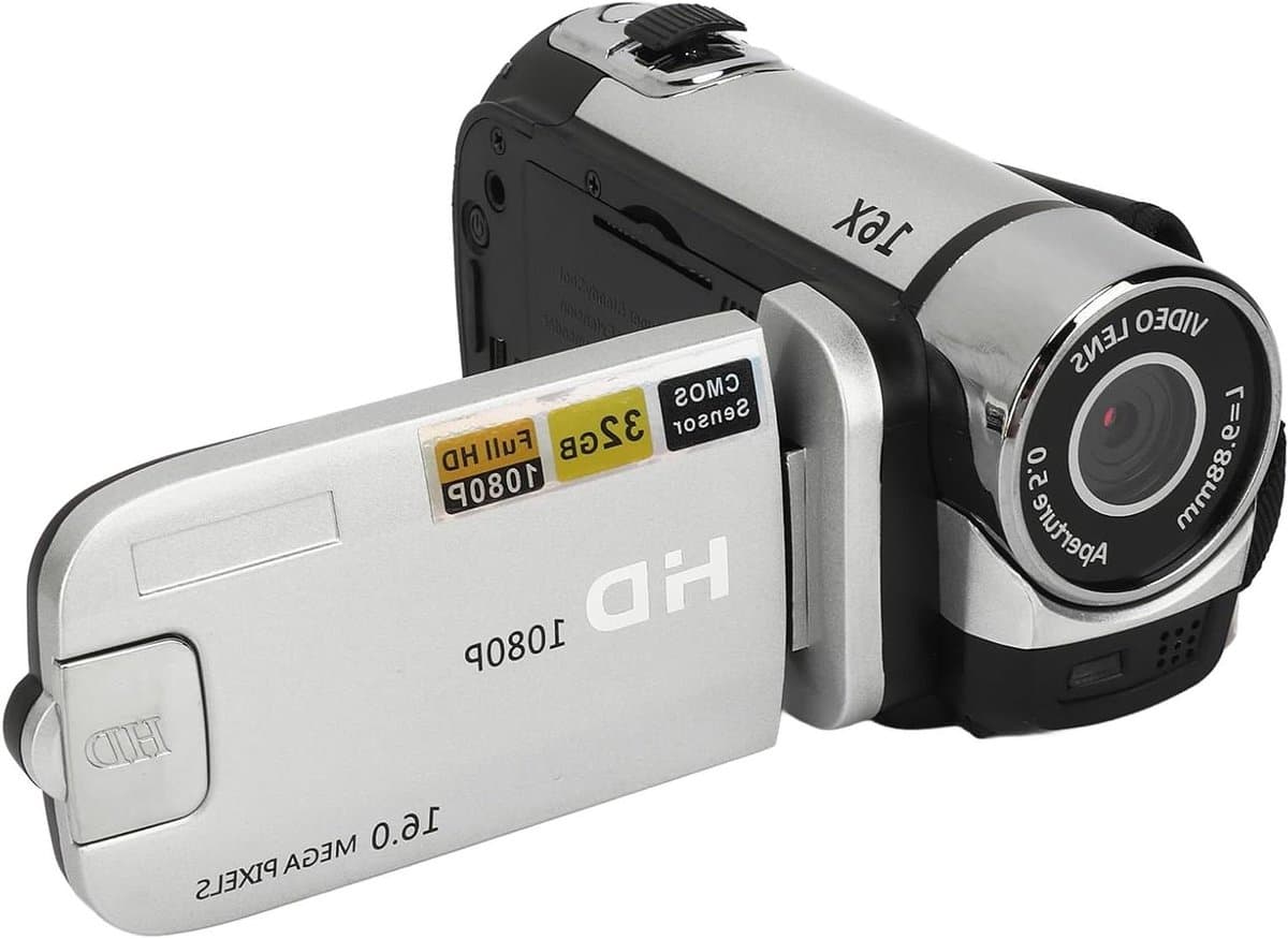 Digitale Camera - Videocamera Full HD - Herinneringen Vastleggen - Met Invullicht - 16MP 16x Zoom - Zilver