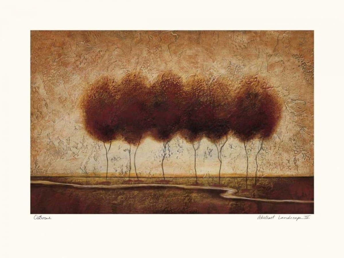 Abstract Landschap Canvas - Schilderij Houtlijst - Wanddecoratie Ophangen - Gedrukt met 11 kleuren - 30x40 inch - Meerdere kleuren