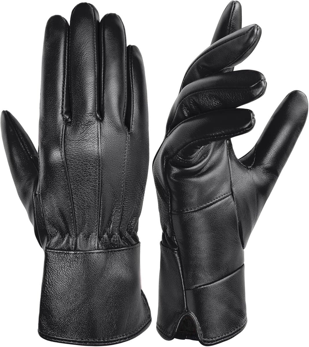 Leren dameshandschoenen schapenvacht warm winter zacht gevoerd SL025EU