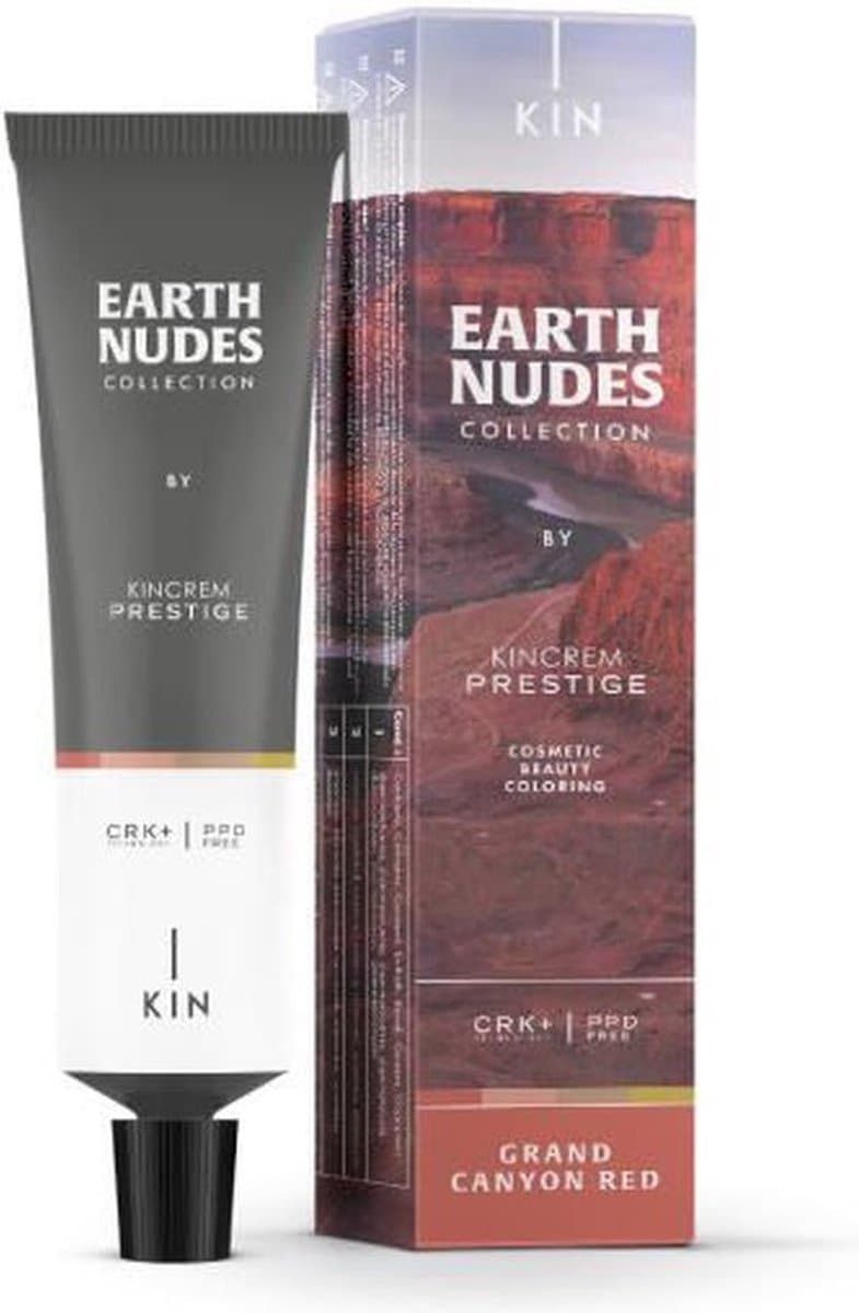 Coloration permanente Earth Nudes 6.647 - Grand Canyon Red 60ml, Kin Cosmetics, Femme