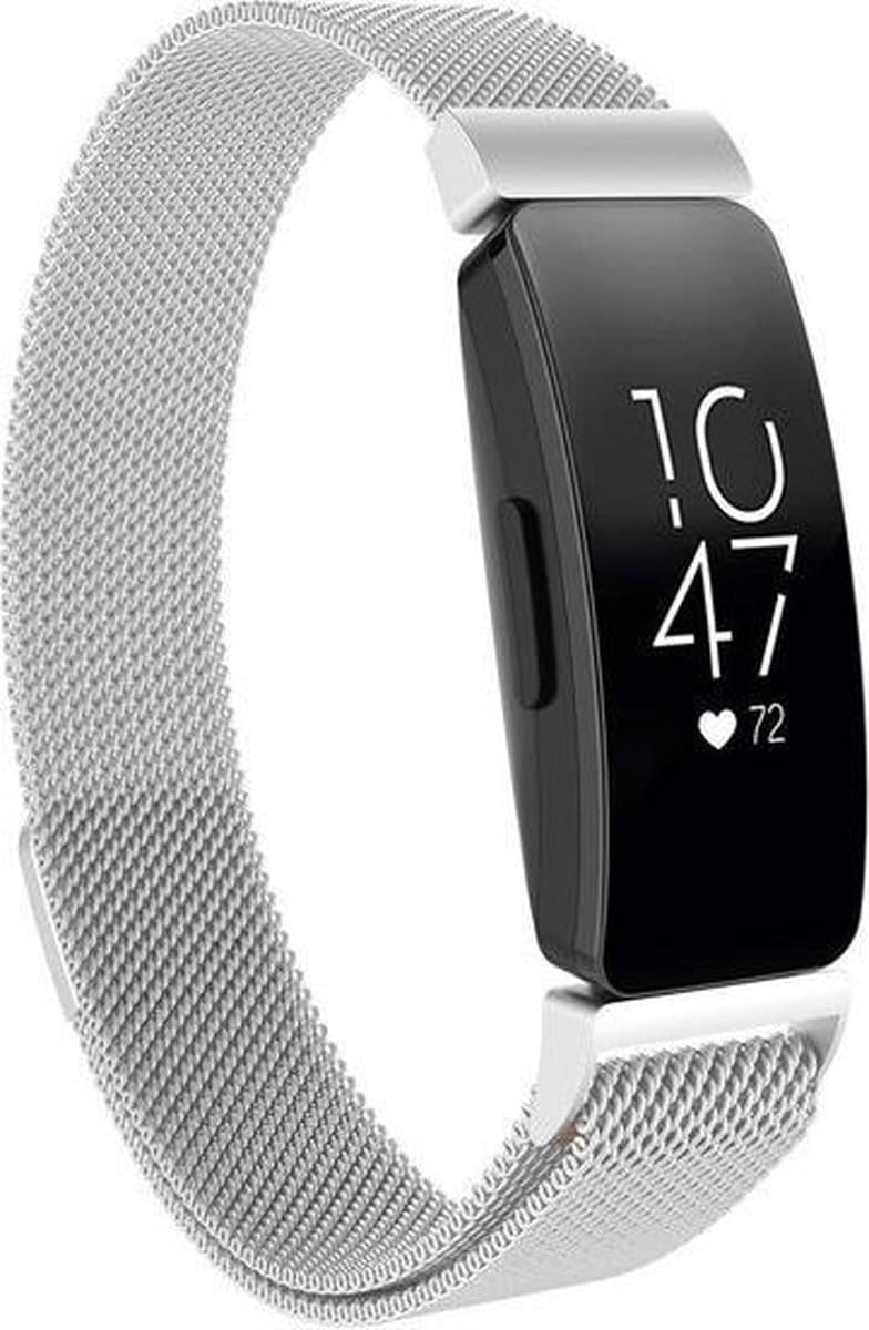 Fitbit Inspire Milanese band (zilver) - Afmetingen: Maat S