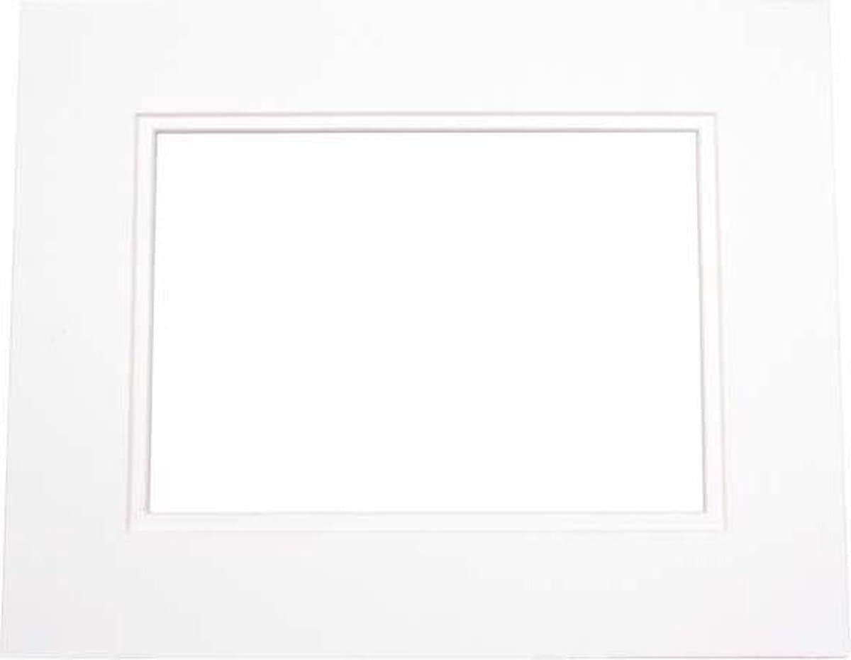 Passepartout Dubbeldik Wit/Wit 30,5x40,6cm (10 stuks)