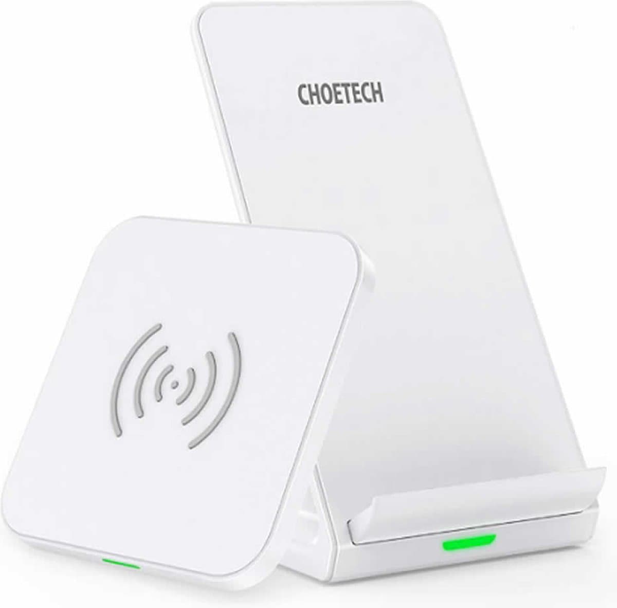 2 Draadloze Opladers Combi-pakket - Choetech QI draadloze oplader standaard QI T524-S + Wireless charger pad T511-S - 10W - Geschikt voor de meeste Android, IOS en andere Qi ondersteunde telefoons