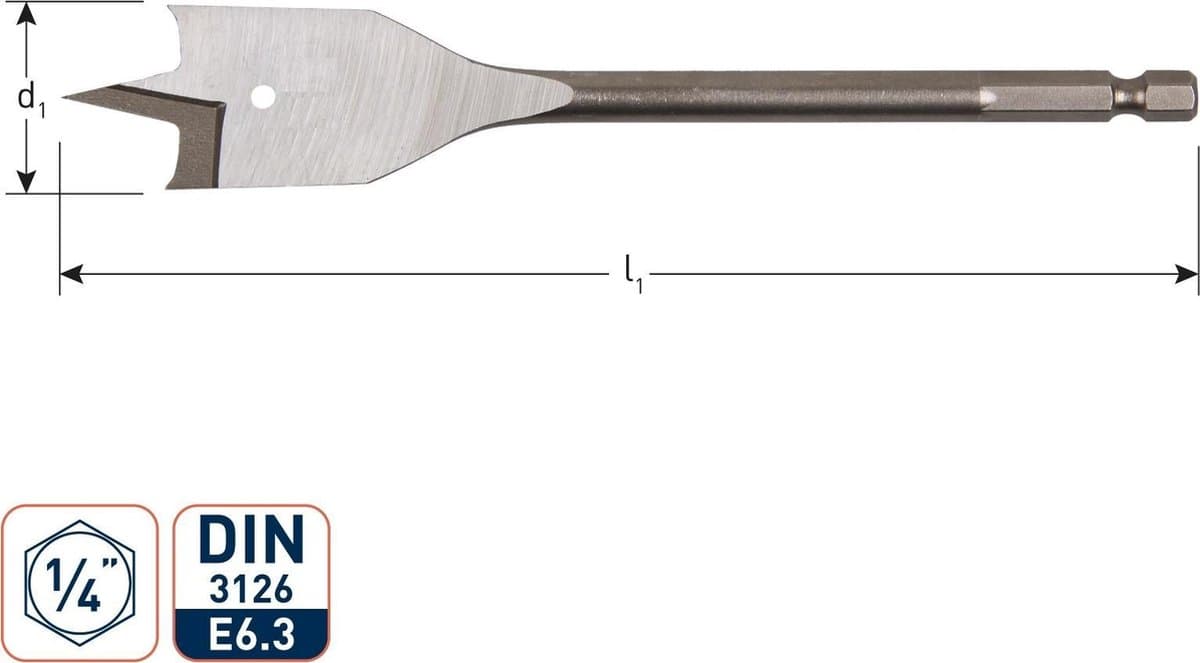 Rotec Speedboor met 1/4 inch. Bitaansluiting 8,0 x 152 mm