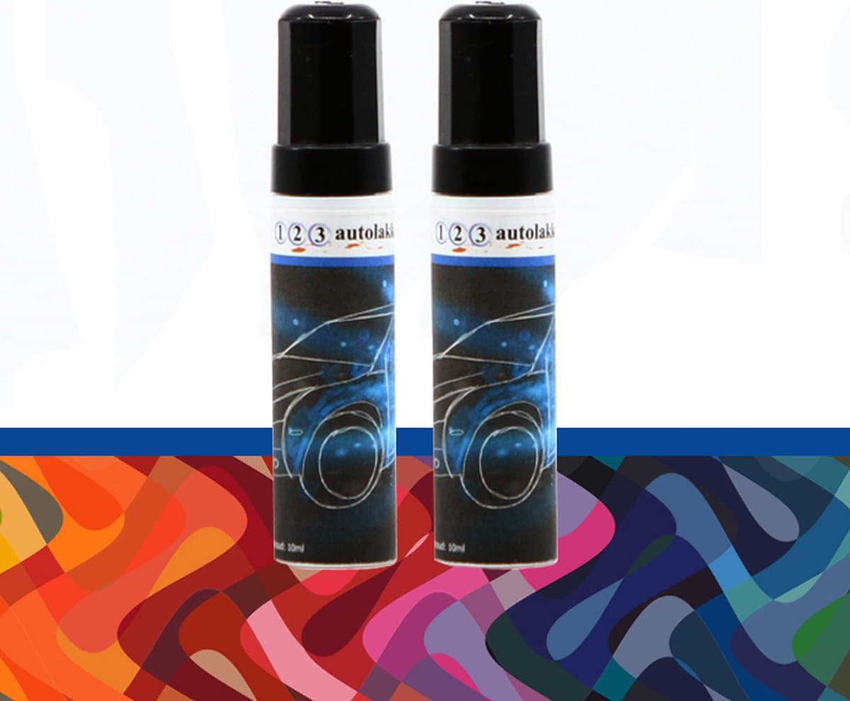 Lakstift Autolak VOLVO Kleurcode 472 - OYSTER GREY-MET. - 12ml + Lakstift BLANKE LAK - 12ml