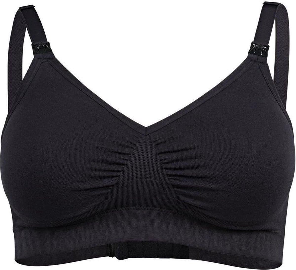 Medela Keep Cool Ultra bh - Naadloze voedingsbh - Zwangerschapsbh met 6 ademende zones - Soft Touchmateriaal – Comfortabel en ondersteunend - Zwart - Maat L