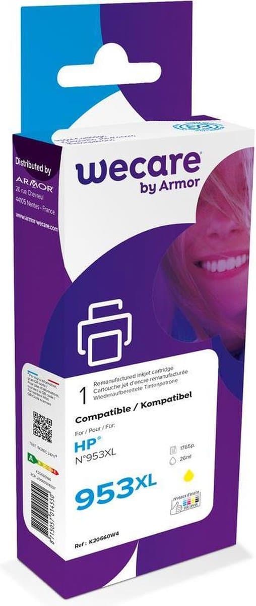 weCare Cartridge compatible met HP 953 XL Yellow