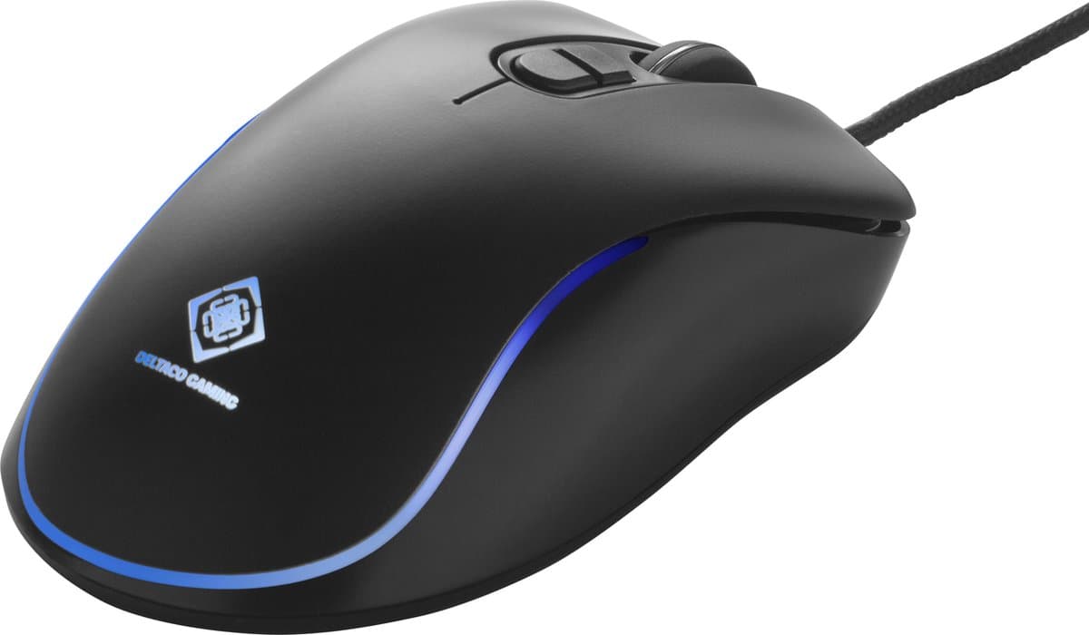Deltaco Gaming DM120 Wired Optical Gaming Mouse - Huano-schakelaars - 3200 DPI - USB - Zwart