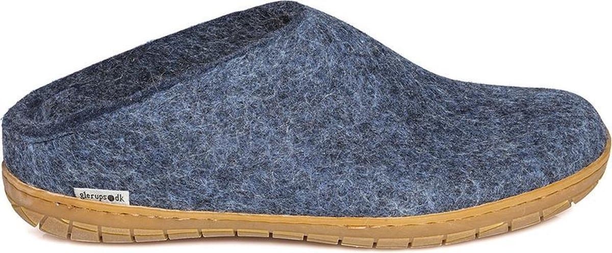 Glerups BR-10-00 - Volwassenen Heren pantoffels - Kleur: Blauw - Maat: 43