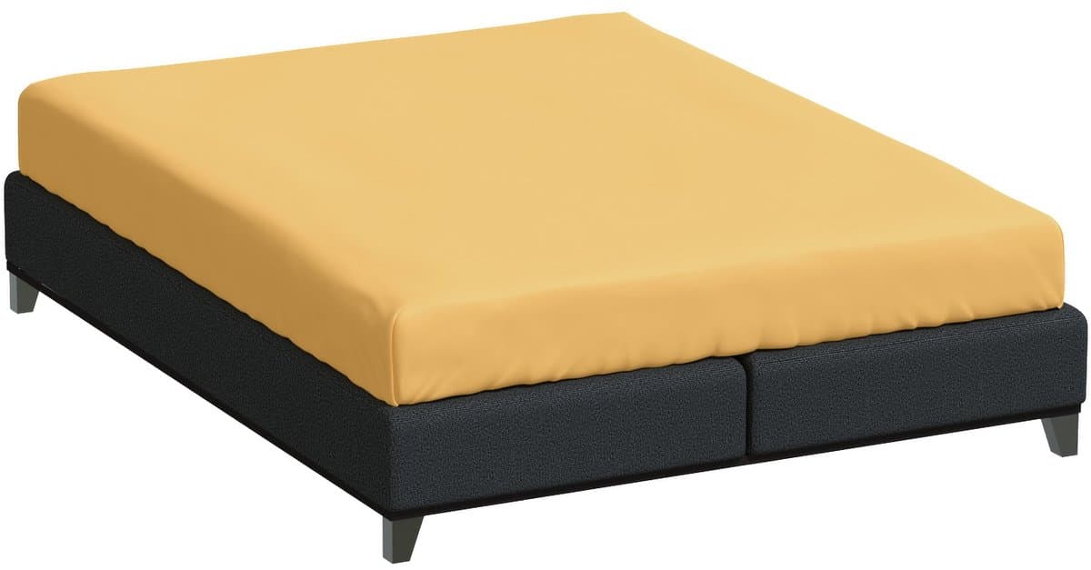 Bella Donna Tweepersoons Hoeslaken Jersey - goudgeel-0040 140/200-160/220
