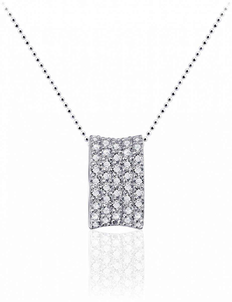 Gisser Jewels - Hanger excl. Collier - Gezet met Zirkonia - 14mm x 7mm - Gerhodineerd Zilver 925 - P030 - Sieraad - Dames - Fantasie - 925 Zilver
