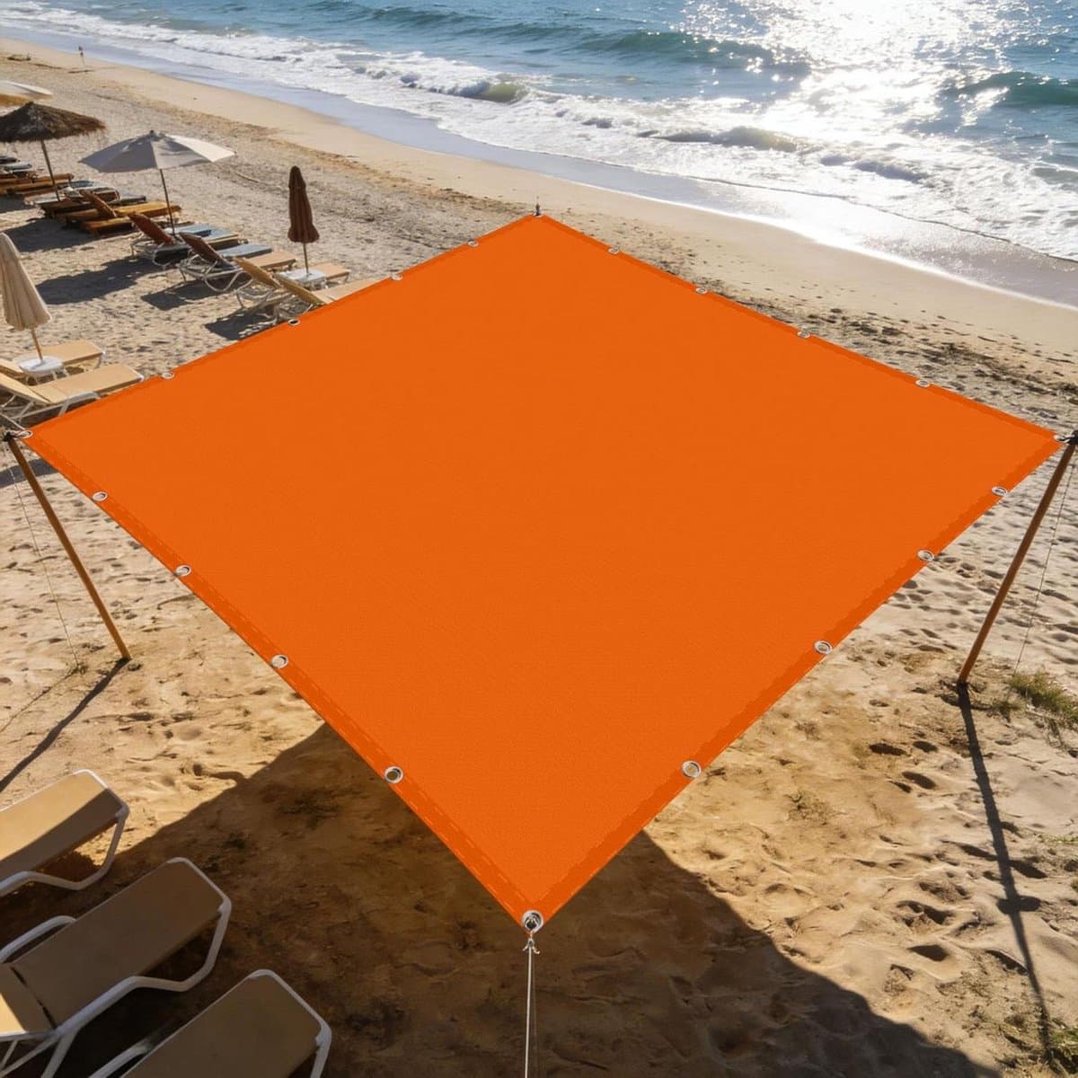 Schaduw Zeil - Zonnescherm Doek - Buiten Ontspannen - Waterdicht Scheurvast - 250x500 cm - Oranje