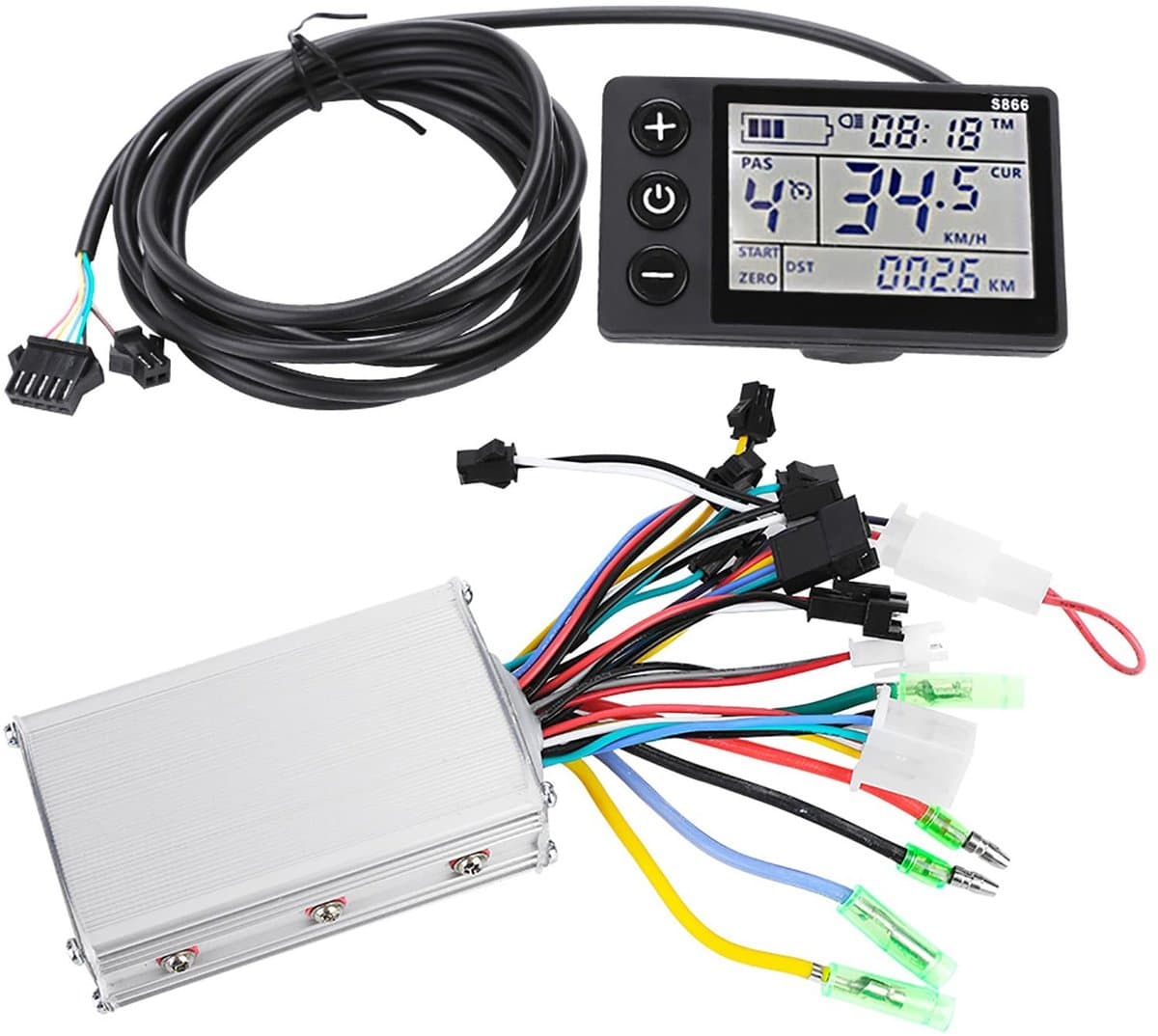 Allecto - Motor Borstelloze Controller - Waterdicht LCD-scherm - Duurzaam en Robuust - Elektrische Fiets Controller Kit - Geschikt voor 24V-48V - 350W