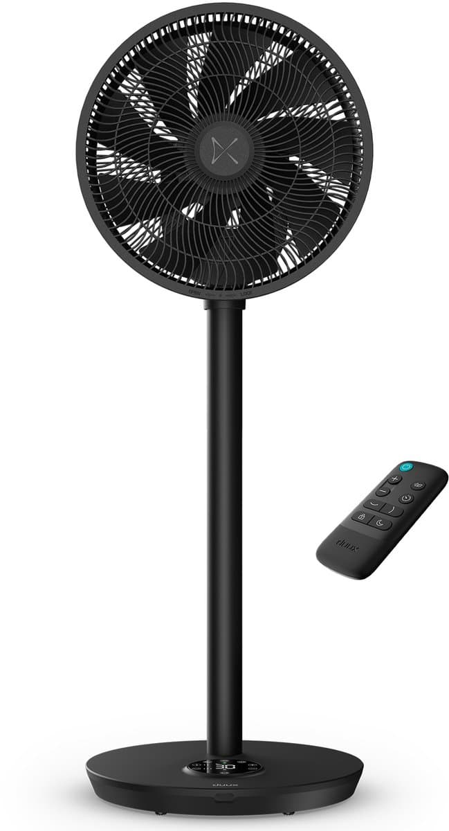 Duux Whisper Flex 2 - Statiefventilator zonder WiFi - Staande Ventilator Geruisloos - Zwart
