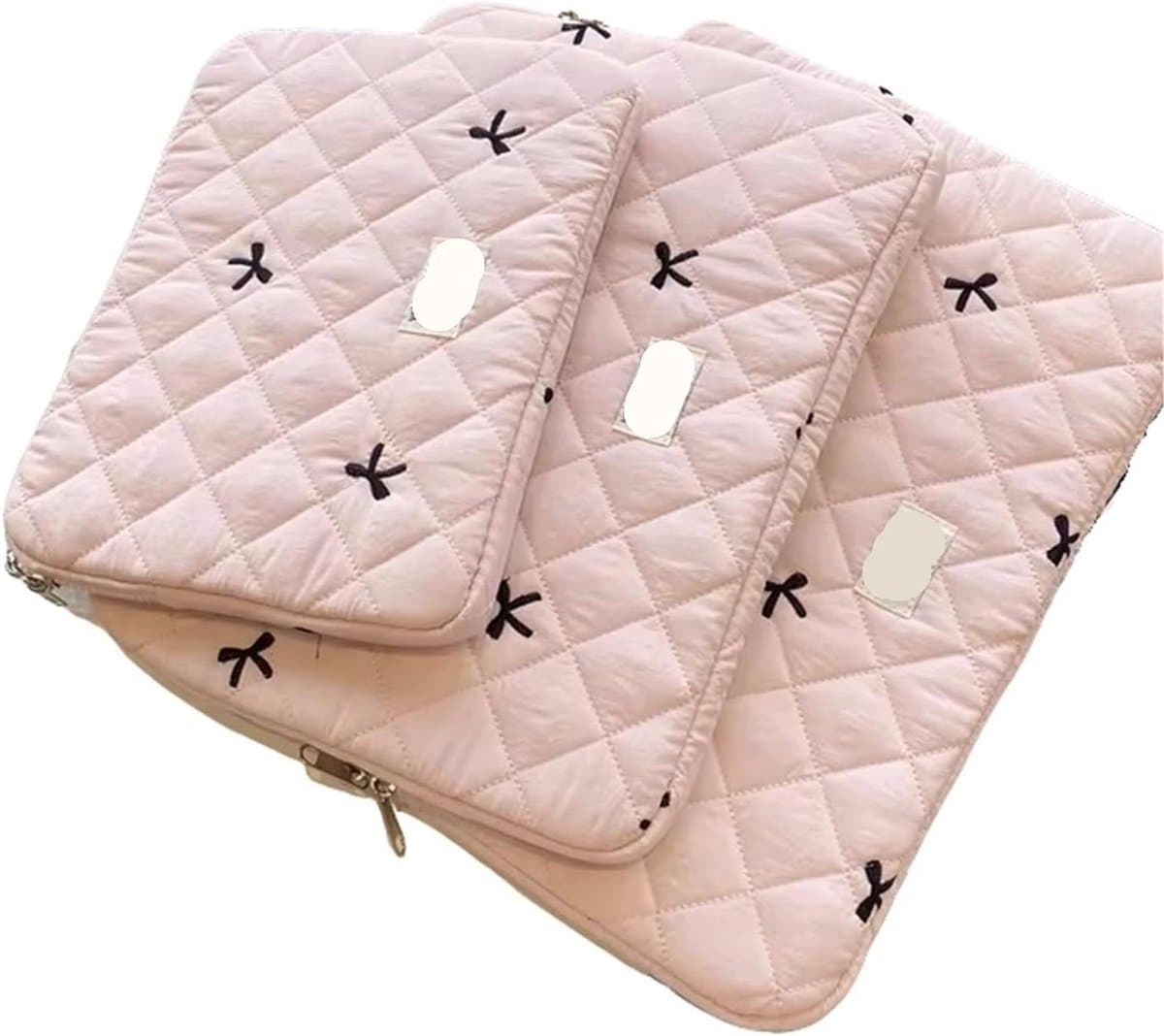 Laptoptas Leuke Boog - Laptop Sleeve - Veilige Opslag - Zacht Beschermend Materiaal - 13-14 inch - Roze