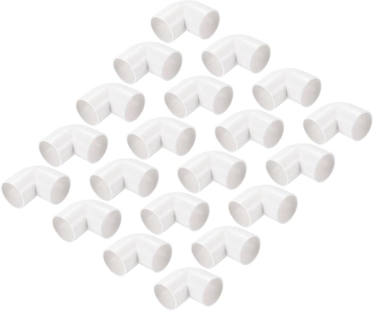 Pijpkoppelingen PVC - Leiding hulpstukken - Richting veranderen - Waterdicht corrosiebestendig - 25 mm 30 stuks - Wit