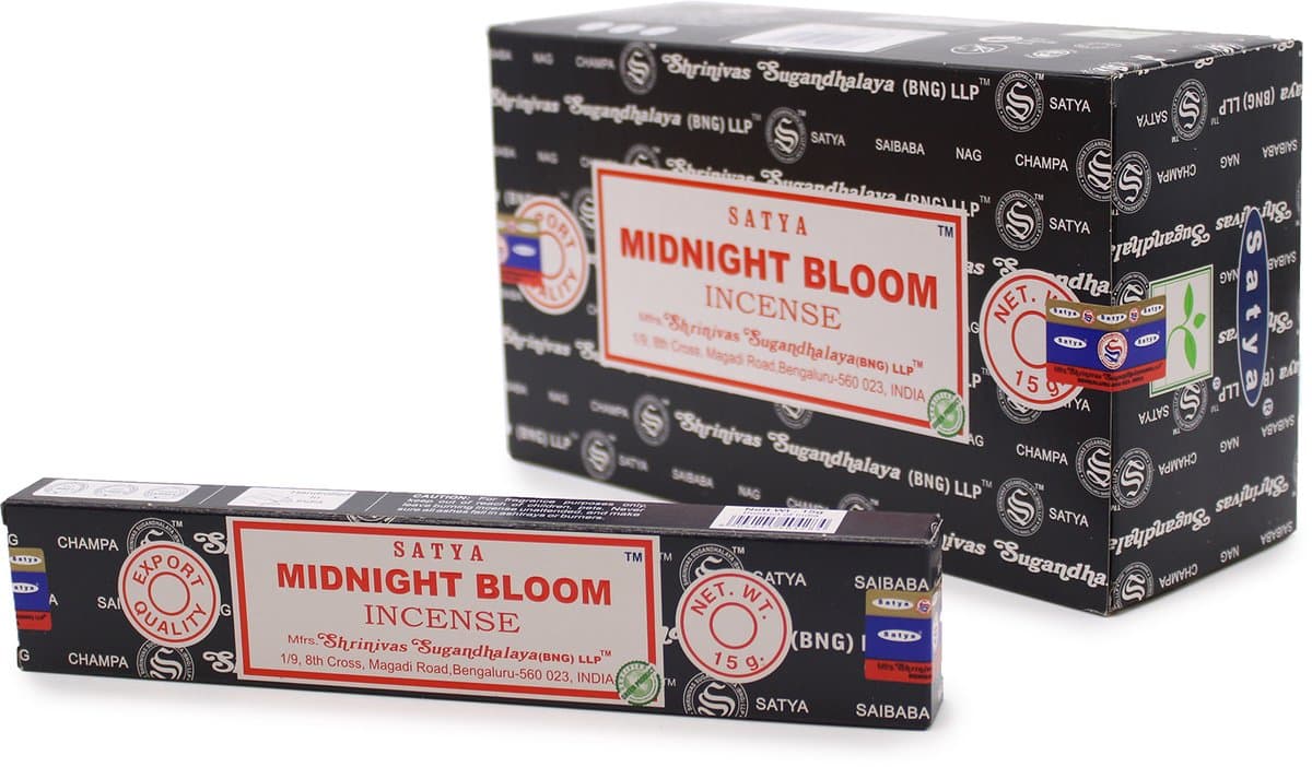 Satya - midnight bloom - wierook - doos 12 pakjes