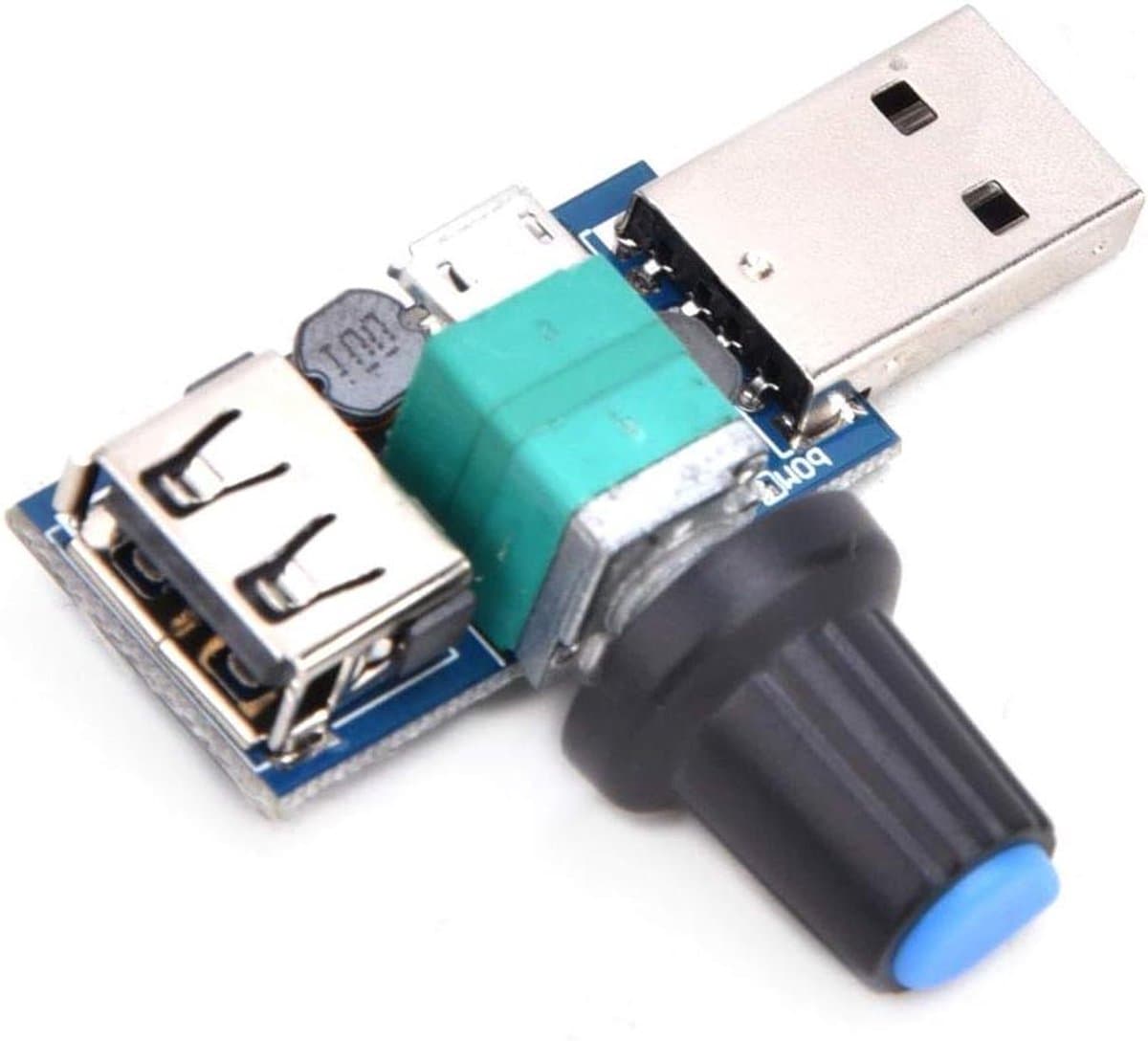 USB Ventilator Regelaar - Ventilator Snelheid Controller - Luchtstroom Aanpassen - Brede Spanningsbereik - 5W - #111
