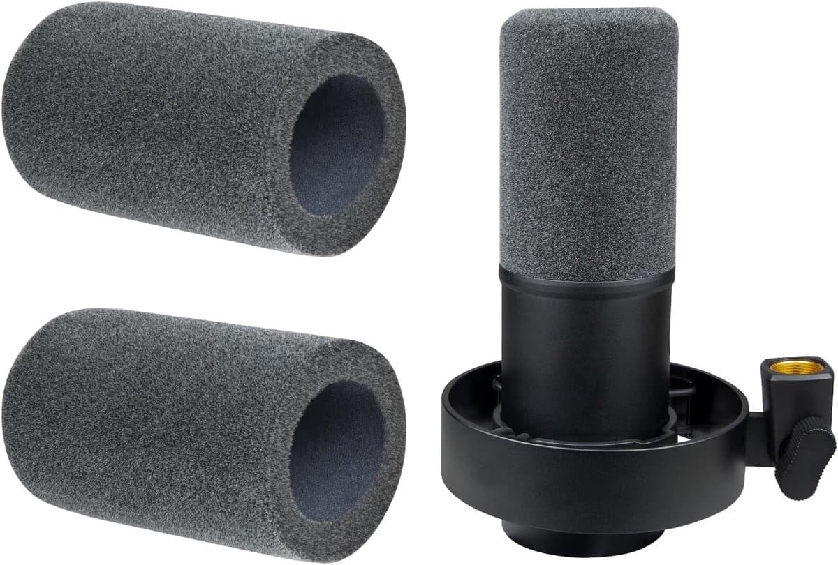 Fluweelzachte windkap voor Fifine K688 microfoon - 2 stuks popfilter, winddichte muff en geluiddemping accessoires
