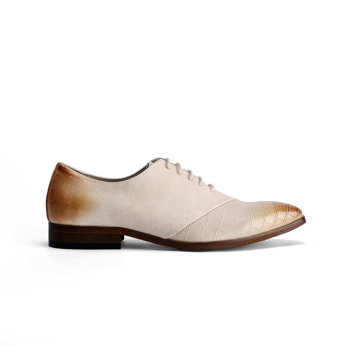 ALLTHEMEN Heren Krokodillenprint Spitse Neus Schoenen - 43