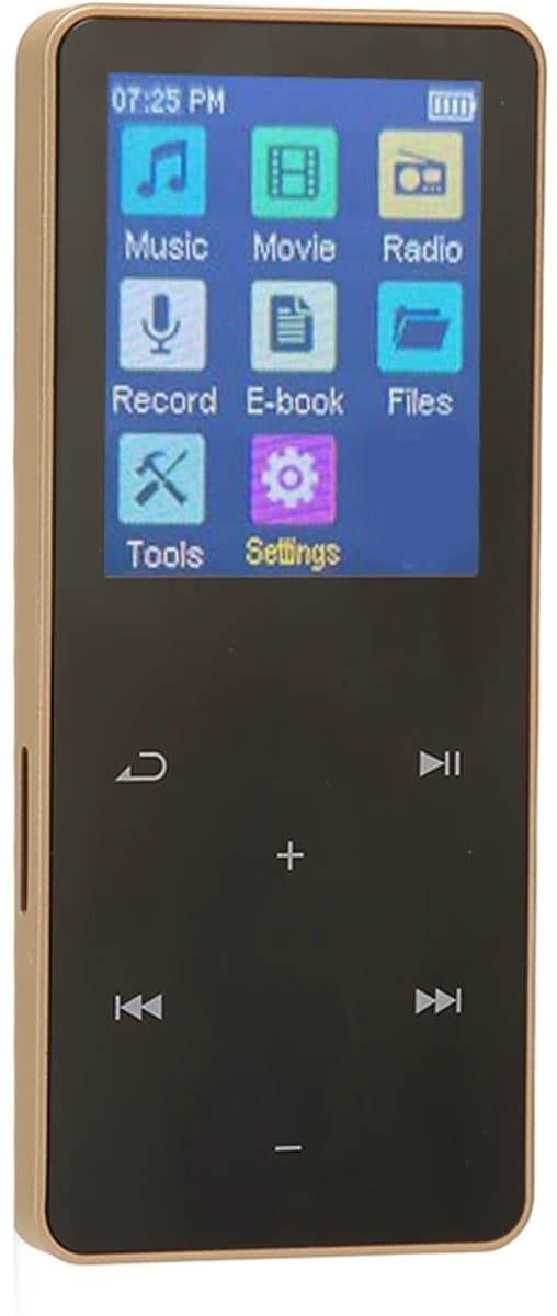 SPHProducts - WiFi Mp3-speler - Bluetooth muziekspeler - Lange batterijduur - Goud - Draagbare digitale muziekspeler - Geschikt voor kinderen - Sportc