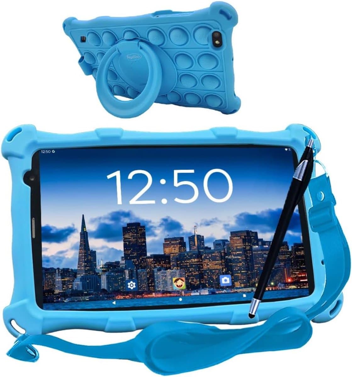 Quvo® Kindertablet Deplay - Kinder Tablet Deplay - Kindertablet Deplay Pro - Blauw - 23cm x 13cm x 1cm