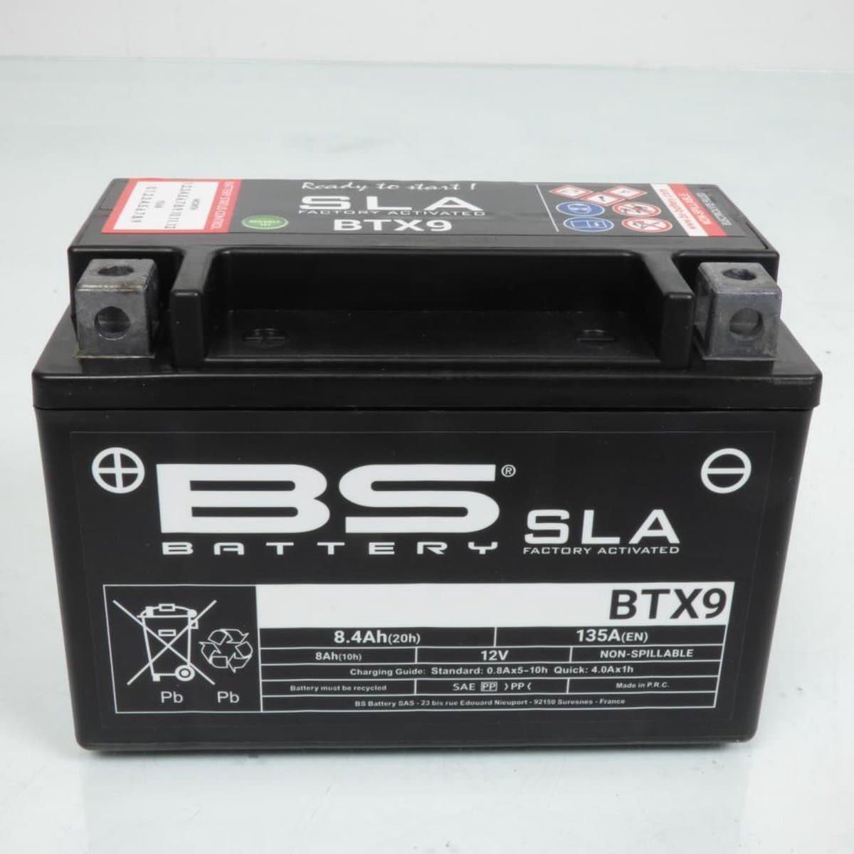 SLA BS-accu voor Sym 200 Joyride 2003 YTX9 / 12V 8,4Ah nieuw