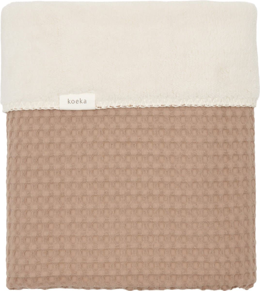 Koeka wiegdeken wafel/teddy Oslo caffe 100x75