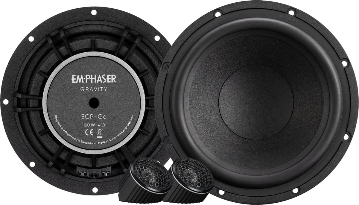 Emphaser ECP-G6 - Autospeakers - 16,5cm composet - 165mm - 2 weg luidspreker set - 120 Watt RMS - 4 Ohm
