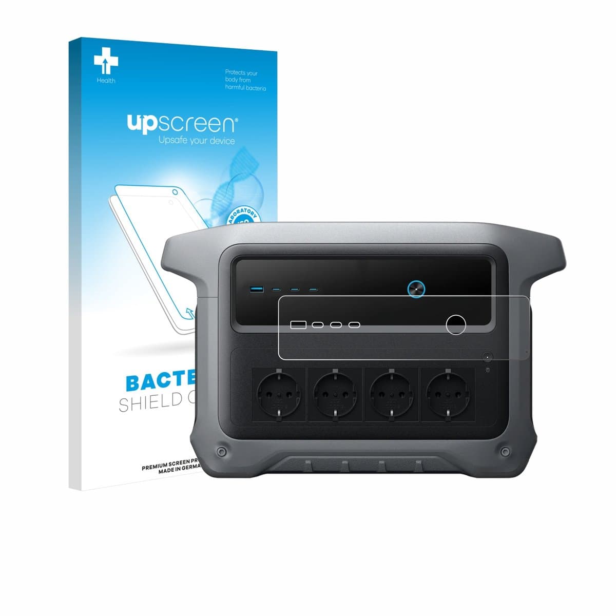 upscreen - Screenprotector voor Anker SOLIX C1000 Gen 2 - Folie Beschermfolie transparant antibacterieel